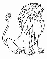 Lion Roaring Coloring Pages Categories Kids sketch template