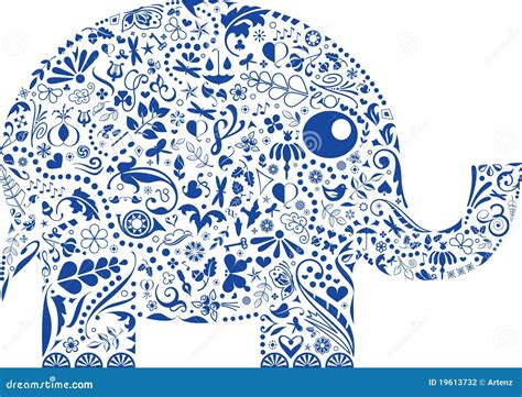 decorative elephant stock illustration illustration  fanciful