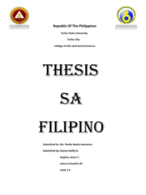 thesis meaning tagalog thesis title ideas  college