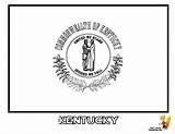 Coloring Kentucky Flag State Coloringhome sketch template