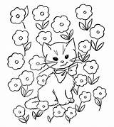 Coloring Cat Pages Printable Kids Toddler Momjunction Animals Will sketch template