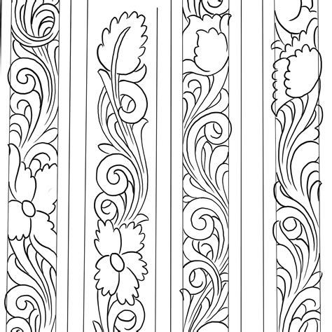 printable leather tooling patterns printable templates