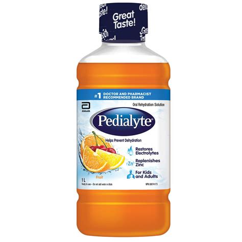 pedialyte electrolyte oral rehydration solution fruit   bottle