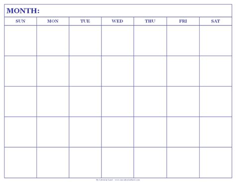 blank printable calendars calendar templates