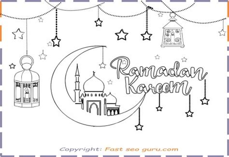 ramadan kareem coloring sheet  kids coloring pages printable