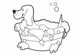Hond Wassen Hund Waschen Lavado Perros Printen Tekeningen Colorare Ausmalbilder Disegno Lavaggio Honden Abbildung Herunterladen Afbeelding Schulbilder sketch template