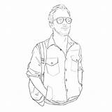 Colouring Gosling sketch template