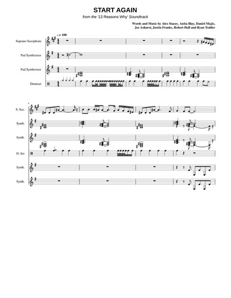 start  ft logic onerepublic sheet   piano organ vocals saxophone tenor