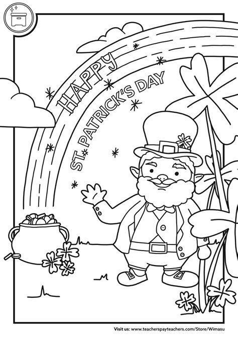st patricks day  coloring page post card  coloring
