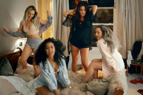 little mix flash the flesh at pyjama party for video of new single hair daily star
