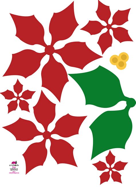 poinsettia petal template