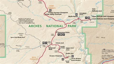 arches national park map  phototraces hoptraveler
