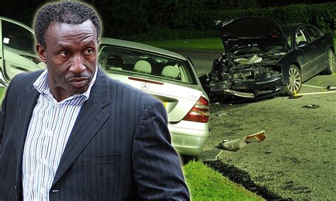 linford christie s wrecked audi after he crashed into taxi
