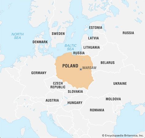 poland on world map surrounding countries and location on europe map