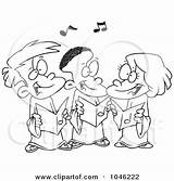 Choir Singing Cartoon Kids Outline Clip Toonaday Illustration Royalty Clipart Rf Line 2021 sketch template