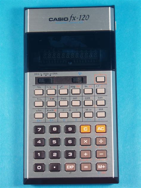 vintage calculator museum vintage casio fx   digit scientific calculator  green vfd