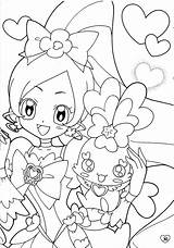 Coloring Precure Heartcatch Cure Anime Blossom Pages Girls Tsubomi Hanasaki Scan Official Book Pretty Zerochan Visit sketch template