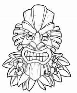 Tiki Mask Drawing Drawings Paintingvalley Masks Easy sketch template