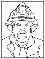 Fireman Hat Drawing Coloring Getdrawings Fire Fighter sketch template
