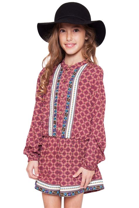 buy   girls long sleeve woven romper  floral print size