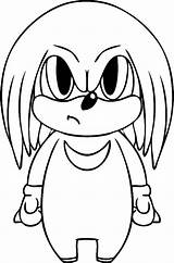 Knuckles Echidna Xcolorings Colornimbus sketch template