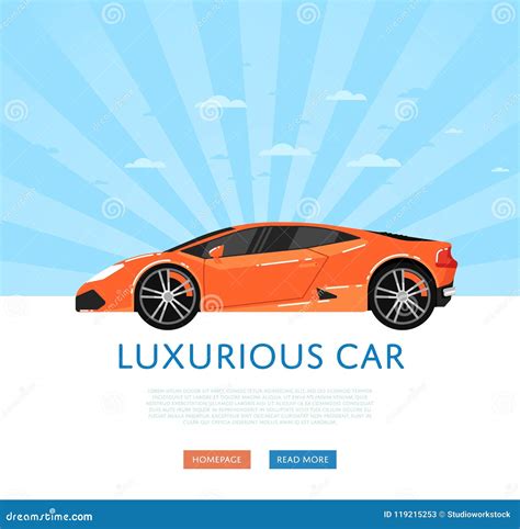 website design  luxury sports car stock illustration illustration