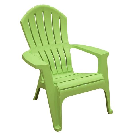 realcomfort lime plastic adirondack chair