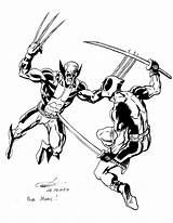 Deadpool Deathstroke Wolverine Mas sketch template
