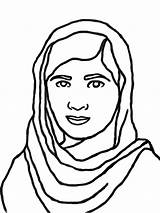 Malala Yousafzai sketch template