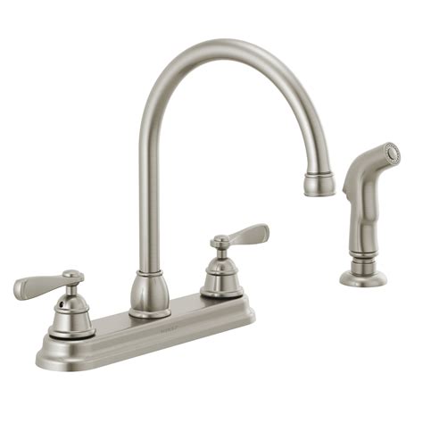 peerless  handle deck mount kitchen faucet  stainless walmartcom