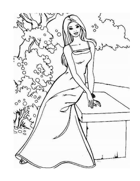 barbie  cartoons  printable coloring pages