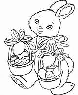Easter Coloring Pages Bunny Basket Printable Print Eggs Kids Colouring Rabbit Cute Baskets Getdrawings Coloringfolder sketch template