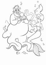 Coloring Pages Disney Princess Ariel Mermaid Little Colors Sheets Ursula sketch template