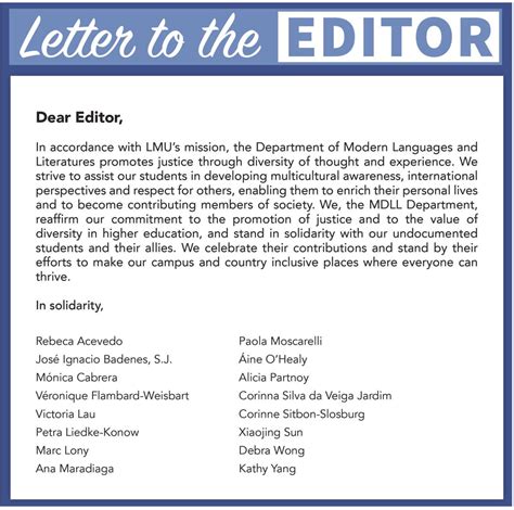 letter   editor letters   editor laloyolancom