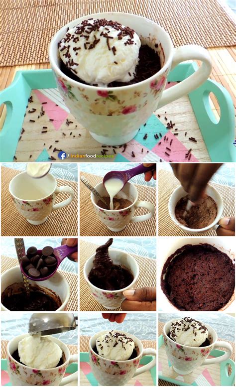 double chocolate mug cake microwave recipe pictures