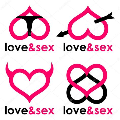 sex shop logo hearts collection — stock vector © vadim