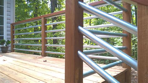 horizontal copper deck railing railing design construct