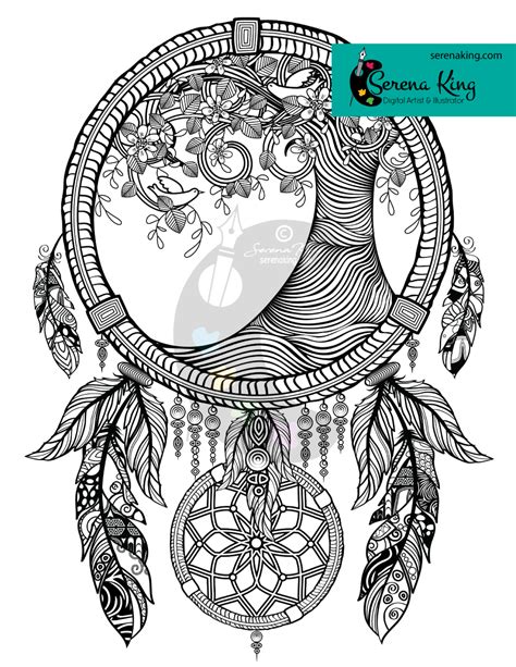 ideas printable adult coloring pages dream catchers home