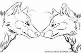 Wolf Lineart Couple Paint Ms Friendly Deviantart Anime Coloring Pages Girl Drawing Drawings Draw Bases Choose Board Animal sketch template