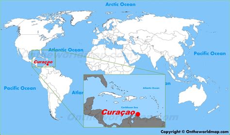 curacao country  world map state coastal towns map