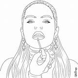 Sneakpeek Lipgloss Colortherapyapp Adults Getdrawings Gloss Lip sketch template