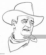 John Wayne Drawing Line Drawings Gettyimages Actor sketch template