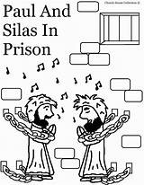 Silas Paul Coloring Prison Jail Pages Bible Clipart Kids School Printable Sunday God Preschool Color Print Crafts Clip Acts Sheets sketch template