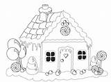 Gingerbread Coloring House Pages Print Christmas Color Kids Houses Beautiful sketch template
