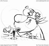Crs Microphone Speaking Santa Into Toonaday Clipart Cartoon Outlined Coloring Vector 2021 sketch template