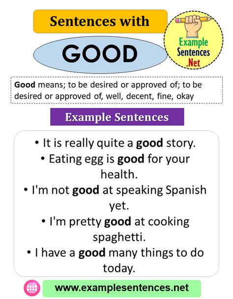 sentences  good definition   sentences