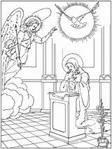 Coloring Pages Rosary Annunciation Mysteries Conception Immaculate Clipart Kids Joyful Mary Printable Cliparts Feast Catholic Colouring Book Clip Blessed Family sketch template