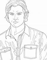 Supernatural Coloring Pages Sam Winchester Drawing Etsy Smith Castiel Book Items Getcolorings Similar Color Adult Printable Template Listing sketch template