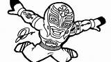 Coloring Pages Rey Mysterio Wwe Getcolorings sketch template