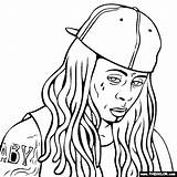 Lil Wayne Coloring Hop Hip Rap Pages Star Online sketch template